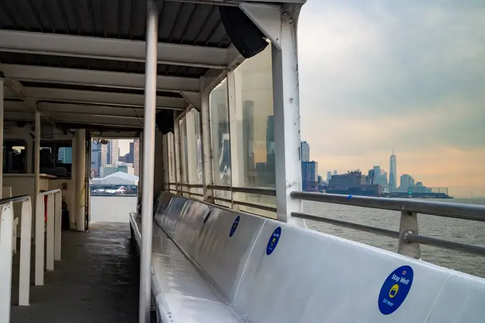 a ferry going to Midtown from New Jersey